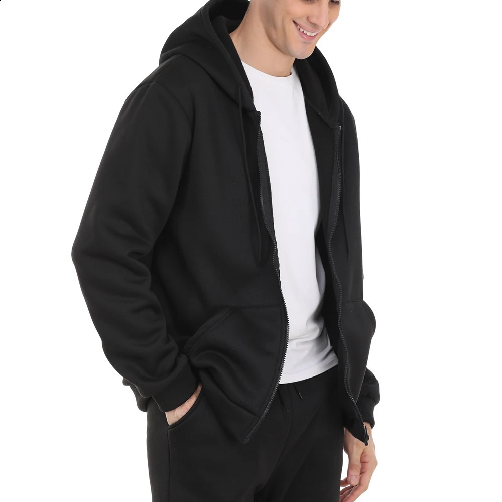 Casual Jacket Men Women Fleece Sweatshirts Loose Zip Hoodies Spring Daily Clothing Sports Coat Solid Color Jacket Y2k Streetwear 240823