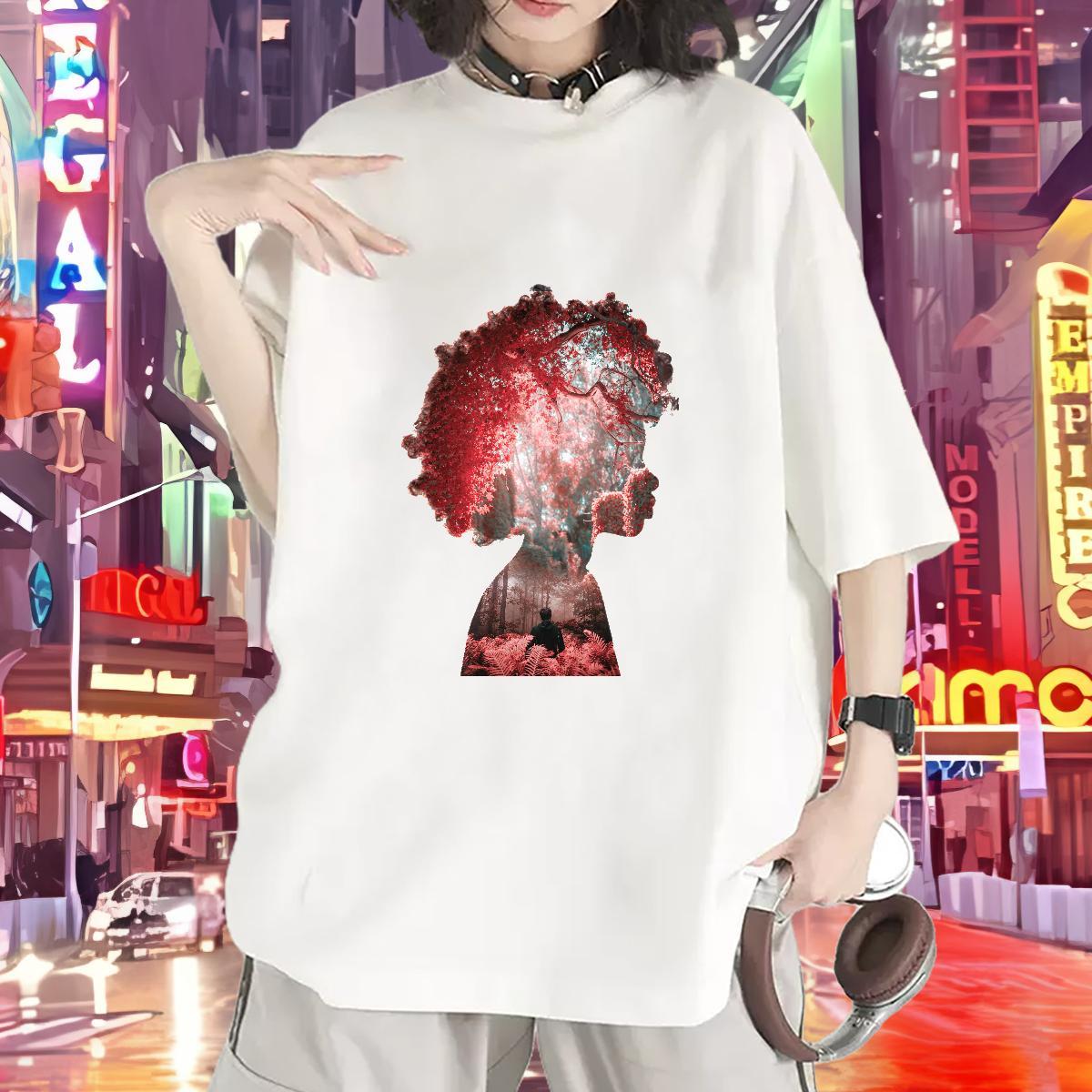 Female Womens Tshirts 230g Pure Cotton icon Sports Street Wear Womens T Shirts Crew Neck Custom Print Oversized Clothings