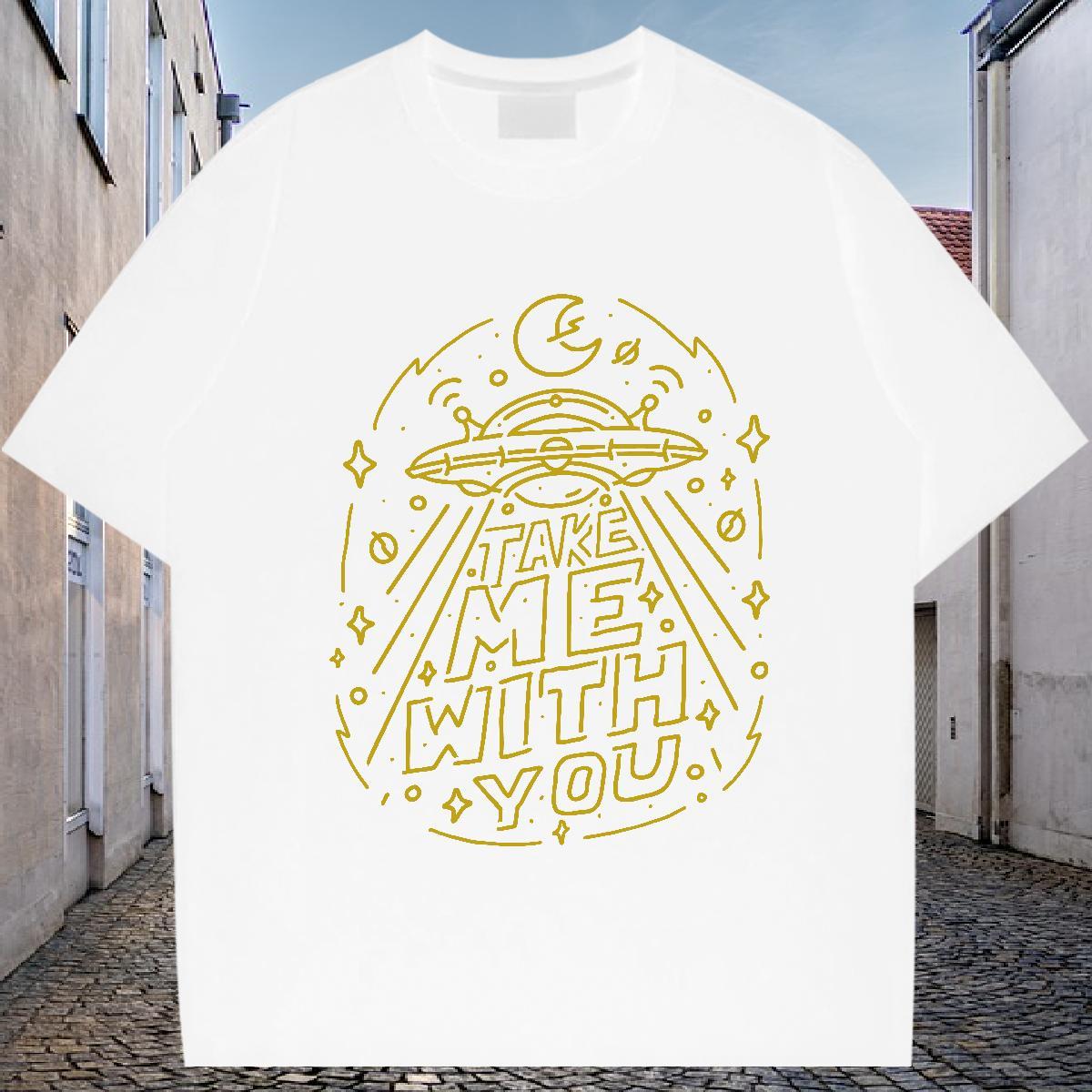 Brand Mens T Shirts 100% Cotton 230g ET Home Outdoor DIY Anime Crew Neck Couples T Shirts Fashion Designer Tee Shirt