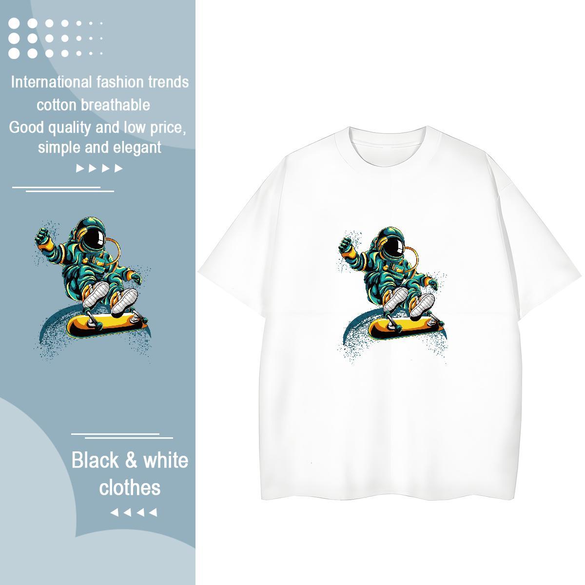 Designer Nice Women Tshirts 230g 100% Cotton universe Daily Outfit Womens T Shirts Breathable Crew Neck Graphic Clothings