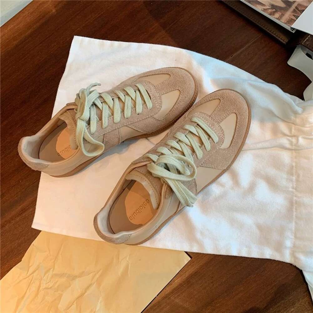 Cowhide Version Retro German Training Shoes Women Spring And Summer New All-Matching Sier Flat Sports Leisure Forrest Gump S