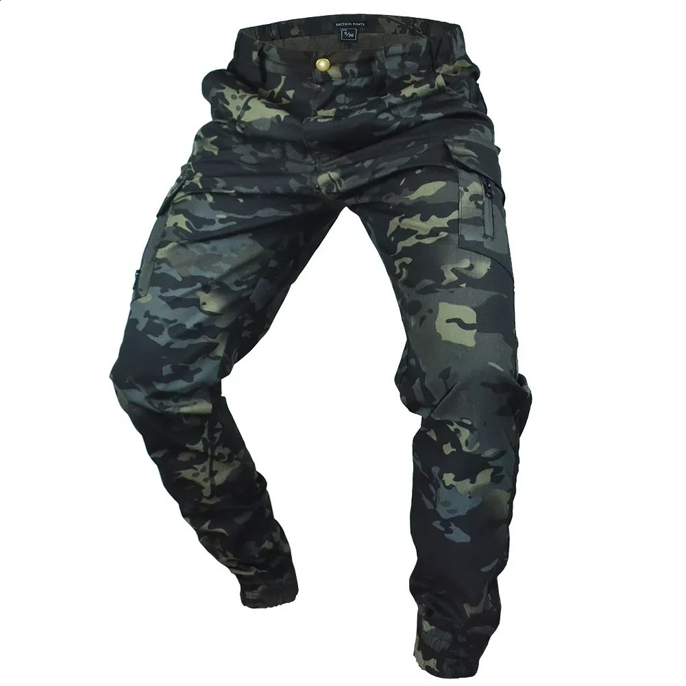 Mege Tactical Camouflage Jogger Outdoor Anti Tear Cargo Pants Work Clothes Hiking Hunting Combat Soldiers Street Clothing 240823