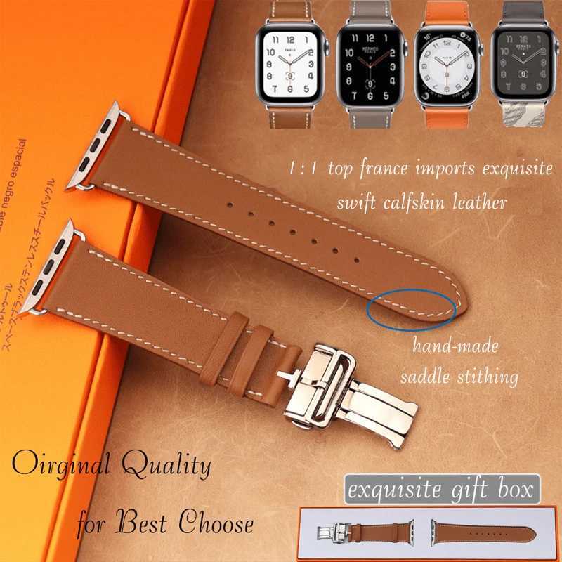 Suitable for genuine leather Correa Apple Watch strap 9 8 7 6 5 4 3 2 1 SE bracelet Apple Watch 49 45 44 42 41 40 38mm W240824