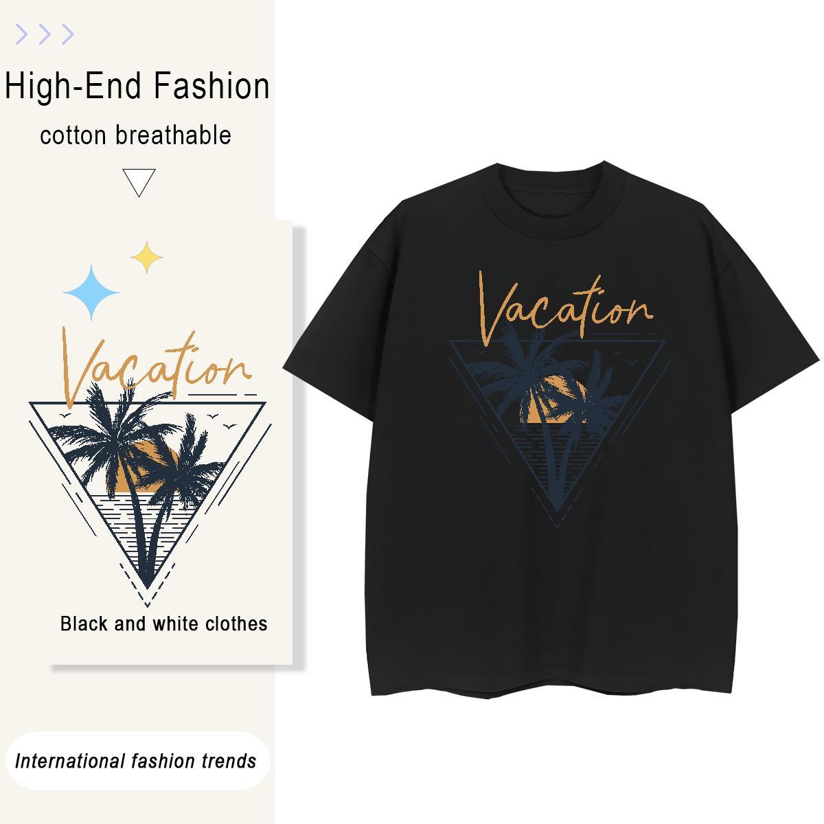 2024 Tshirt for Man Woman sun Street wear Hip Hop 230g 100% Cotton Tee Shirt Breathable Crew Neck Loose Fit T shirt Plus Size Custom