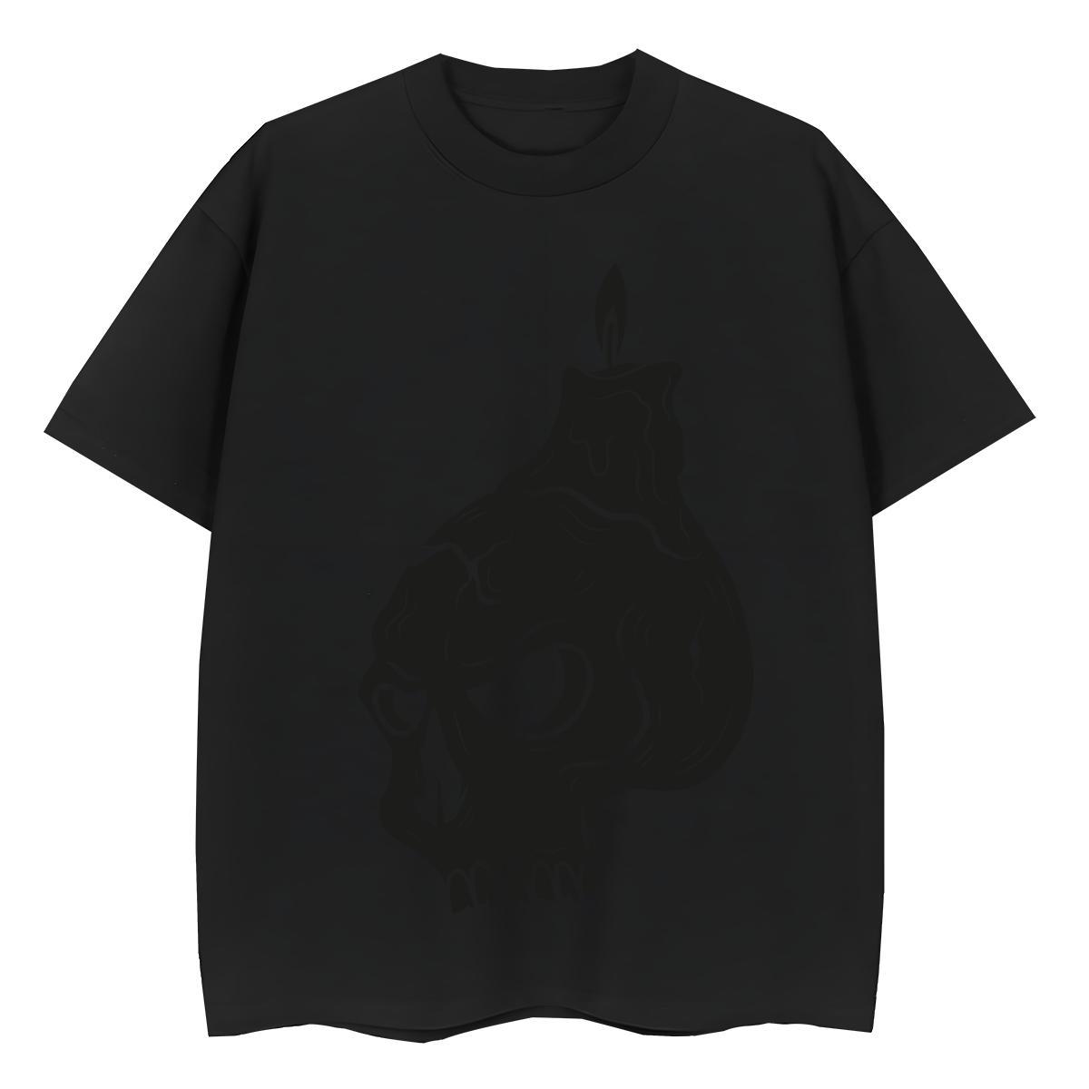 Soft T-Shirts 230g Pure Cotton skull Casual Beach Custom Print Oversized Breathable Short Sleeve Mens Tshirts Fashion Tops Tees
