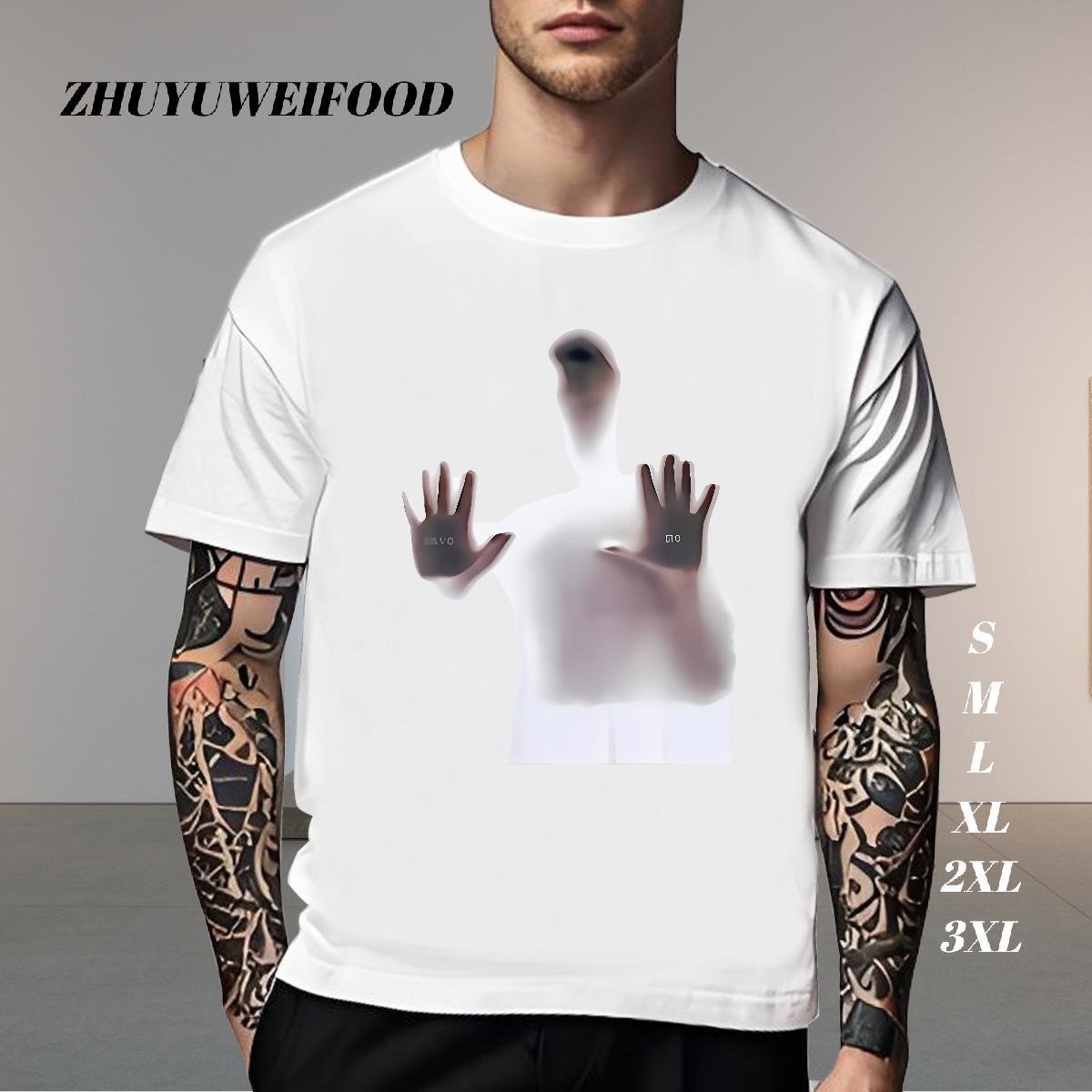 High Quality Mens T Shirts 230g Cotton portrait Daily Outfit DIY Breathable Short Sleeve Men Tees Factory Direct Tee Shirt