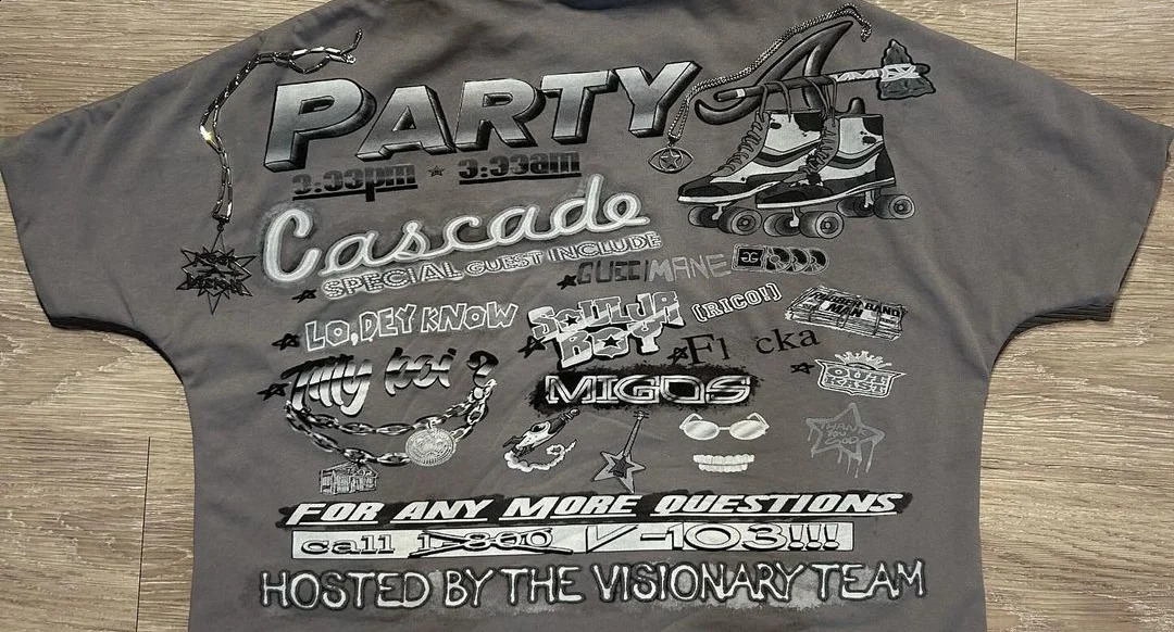 Harajuku Gothic Gray Y2k Top Oversized T Shirt Men and Women Hip Hop Punk Graphic T Shirts Short Sleeve Tops Streetwear 240823