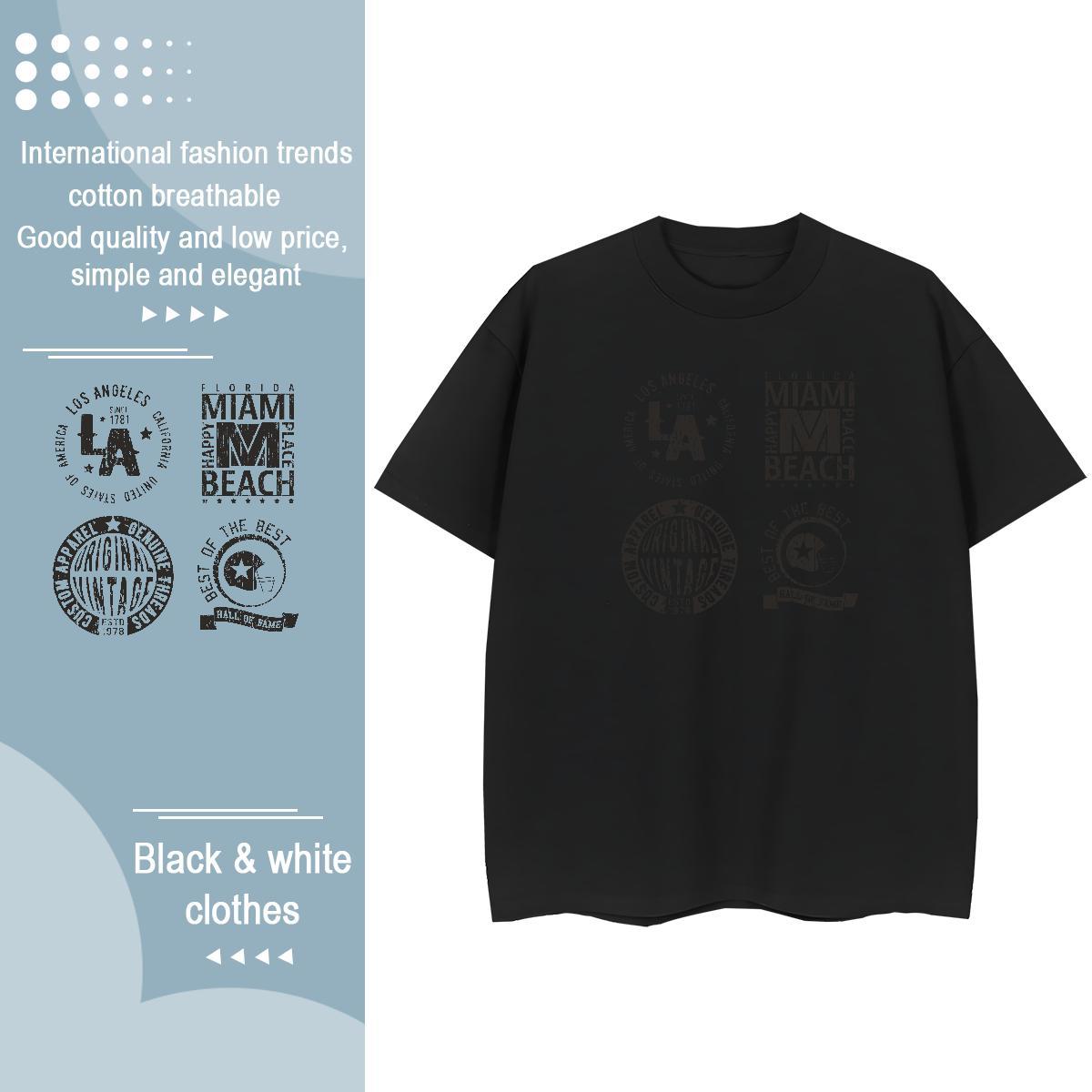 Comfortable Lady T shirt 230g Cotton letter Home Outdoor Womens T Shirts Round Neck Short Sleeve Oversized Tops