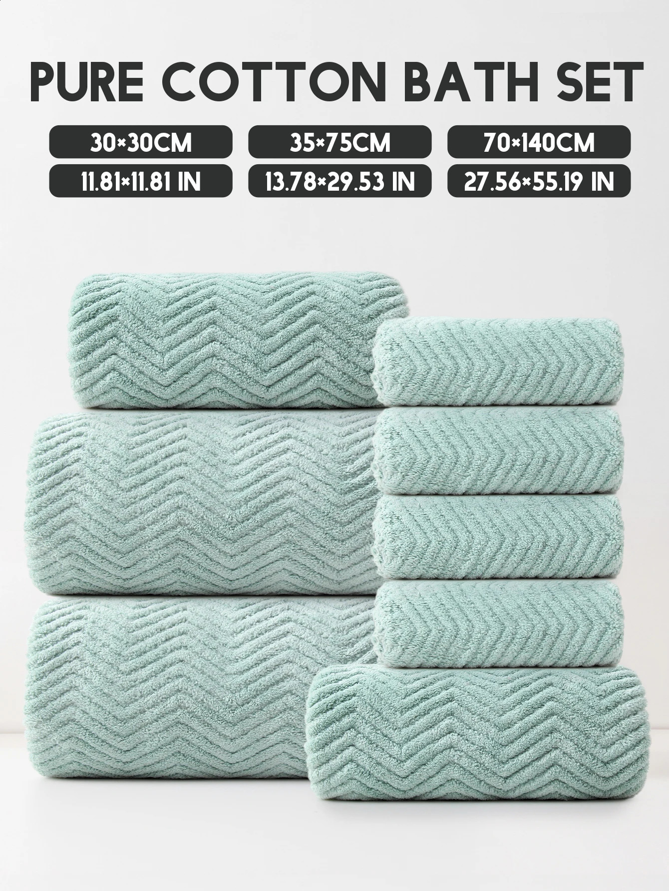 8Pcs 4 Square Towels 2 Towel 2 Bath Towels Coral Fleece Folding Combo Set Can Be Used for Bathroom Bedroom el Outgoing and Other Places 240823