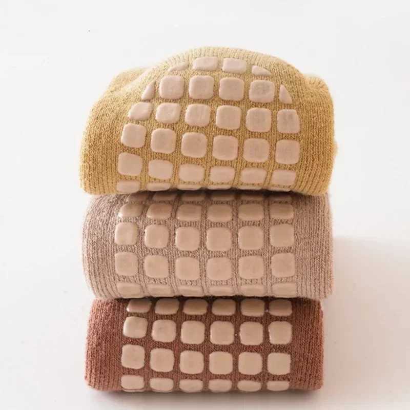 Thicken Baby Kids Thermal Socks Children Autumn Winter Trampoline Long Socks Warm Toddler Boy Girls Home and School Floor Socks CL240824