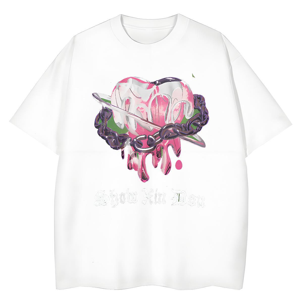 Wholesale Unisex Tshirts 230g Cotton letter Street Wear Women T Shirts Breathable Custom Printed Clothings