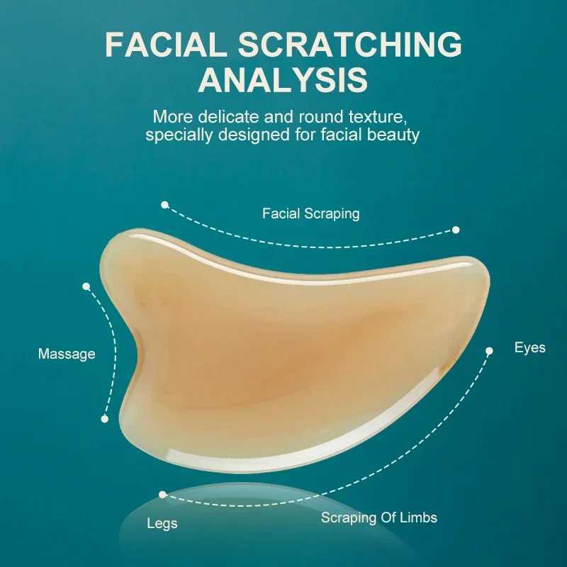 Facial Massager Face Scraping Gua Sha Board Resin Face Massage Roller for Neck Eye Promote Blood Circulation Skin Care Tools CL240824
