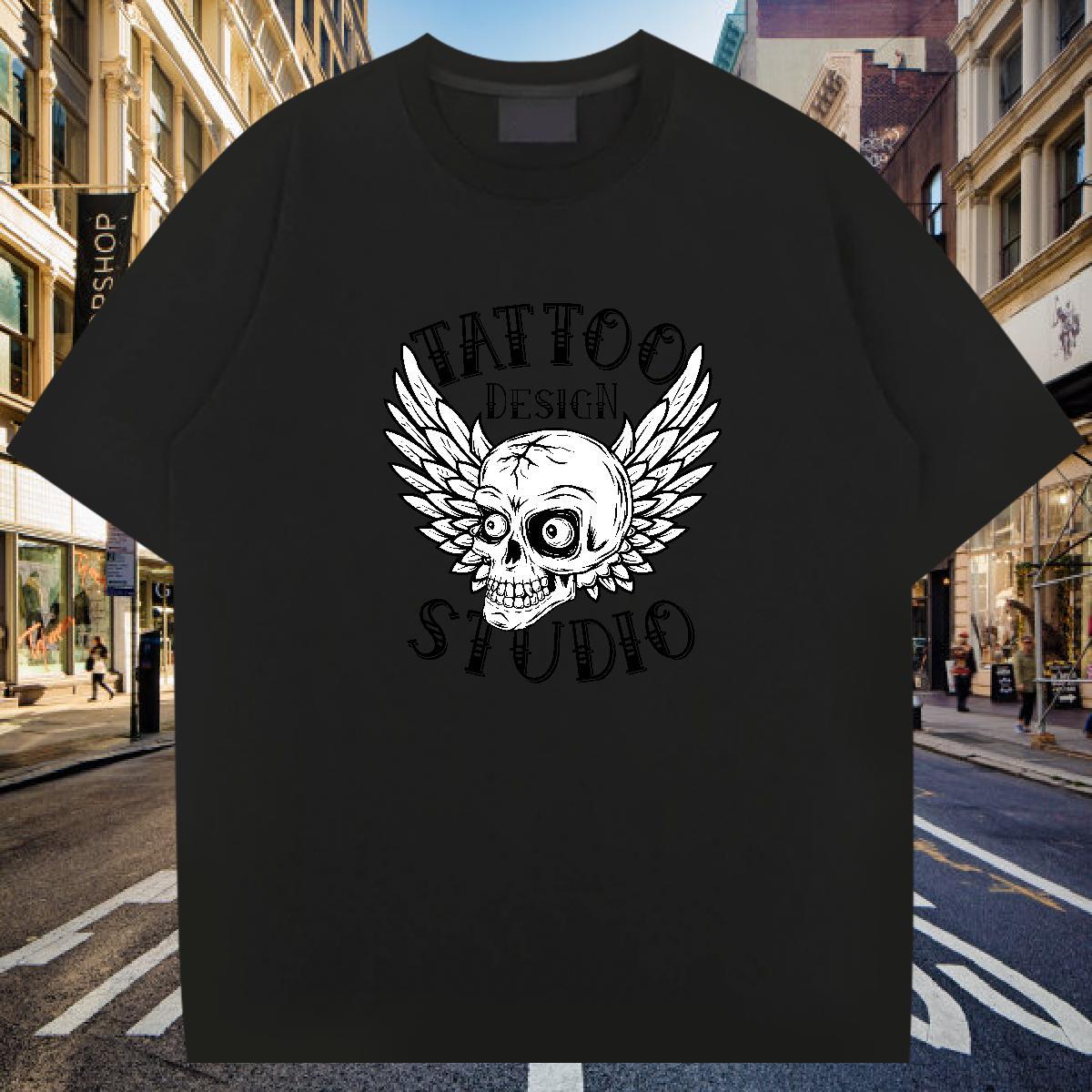 Classic T shirt 230g 100% Cotton logo Street Wear Black White Breathable Crew Neck Couples T Shirts DIY Customized Clothes