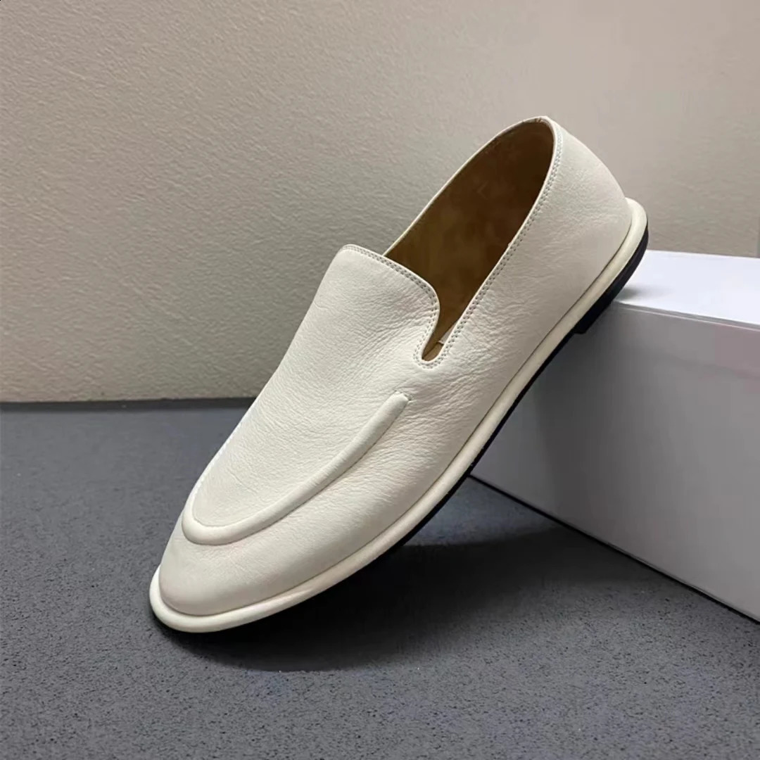 2024 Womens Loafer High Quality Soft Leather Slips on Comfortable Casual Shoes 240823