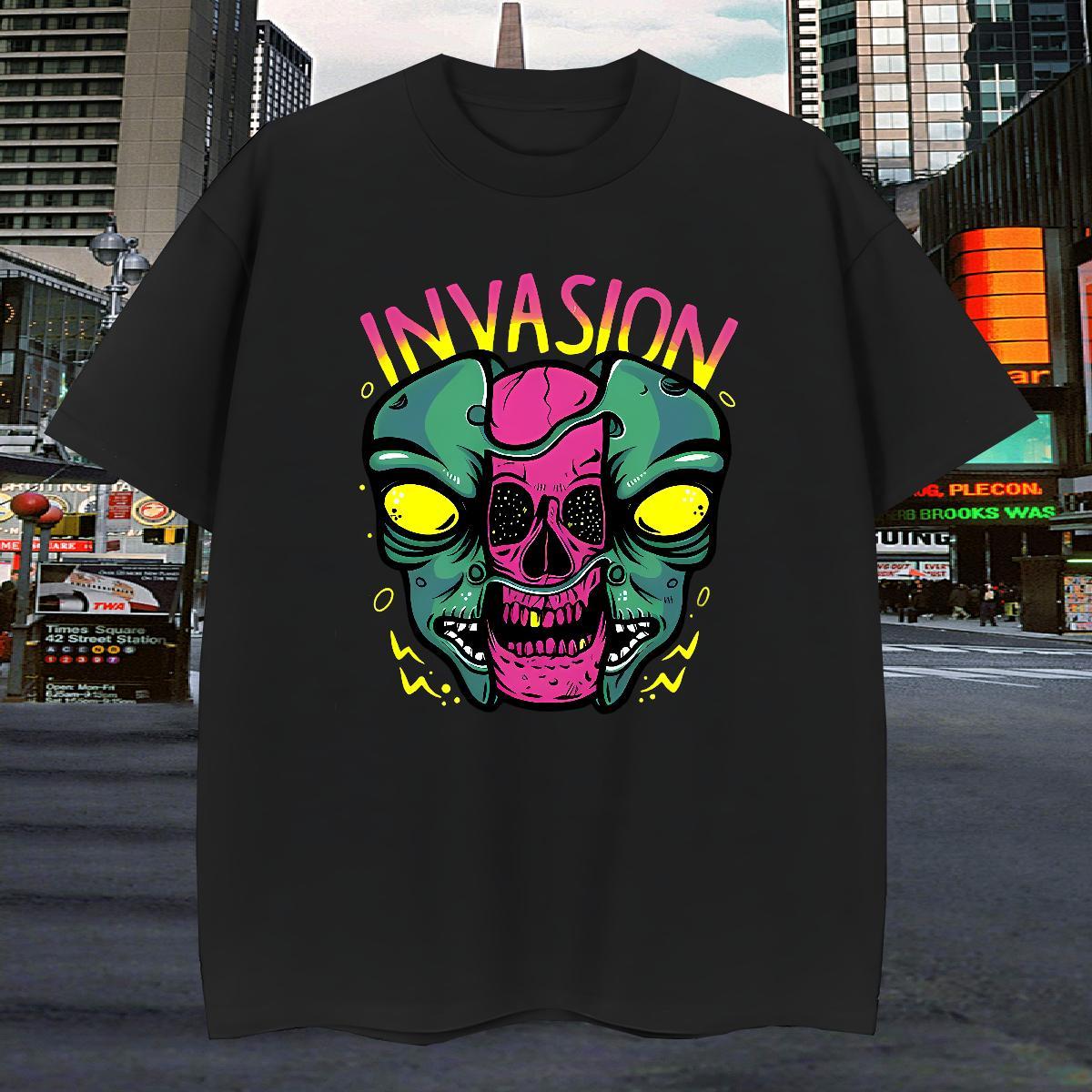High Quality T Shirts Men 230g Pure Cotton skull Outdoor White Plus Size O Neck Short Sleeves Tshirt for Man Woman 2024 Designer Tops Tees