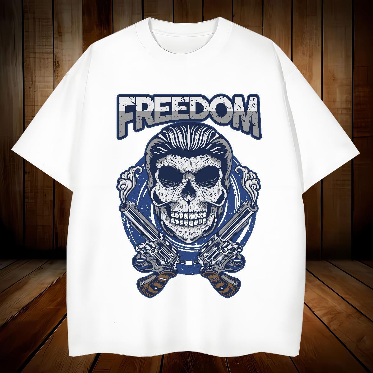 Classic Man T Shirts 100% Cotton 230g skull Summer Casual Oversized Short Sleeve O-Neck Tshirt for Man Woman Designer Fashion Tees Shirts