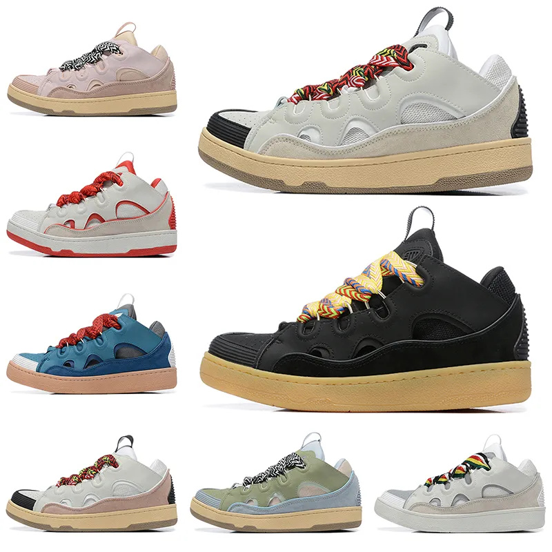 2025 men women designer Casual shoes platform black white light blue pink red olive leather mens trainers Hiking Outdoor sports sneakers
