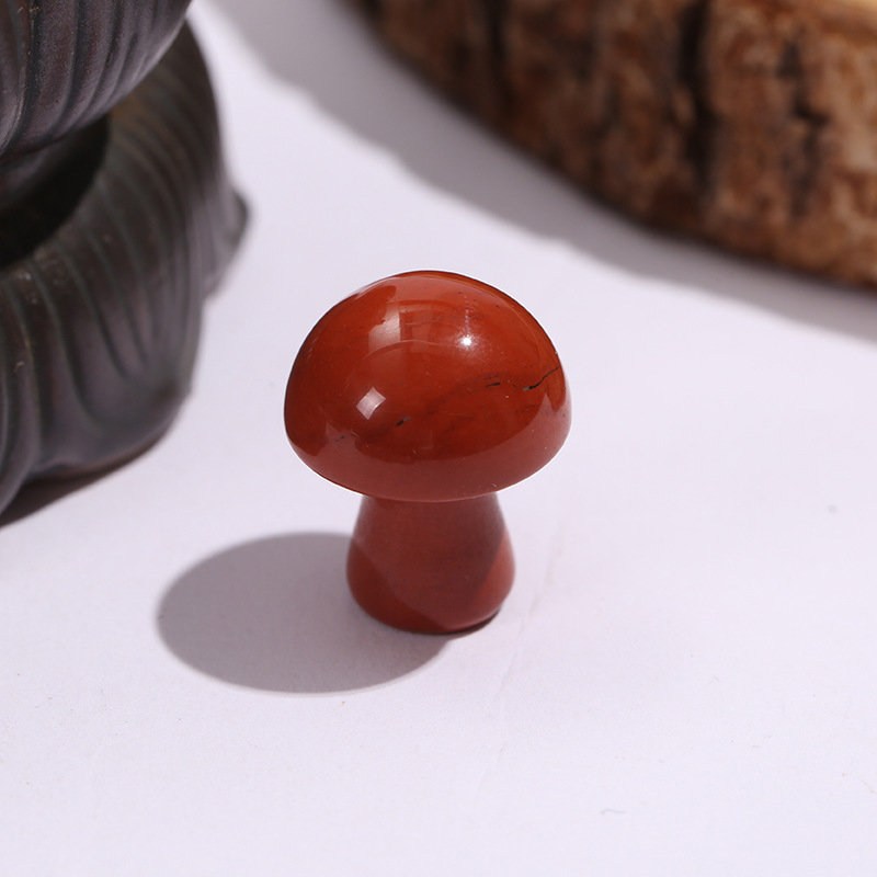 2CM Mushroom Reiki Healing Chakra Natural Stone Ornament Quartz Mineral Crystal Tumbled Gemstone Home Decoration Jewelry Making