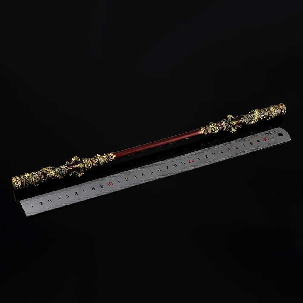 Monkey King 35CM Black Mythical Wukong Game Peripheral Full Metal Handle Ruyi Gold Pocket Decoration Model Desktop Decoration W240823