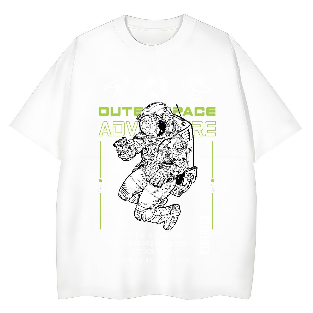 Wholesale Women Tees 100% Cotton 230g cosmonaut Casual Sport Women T Shirts Breathable Short Sleeve DIY Logo Tops