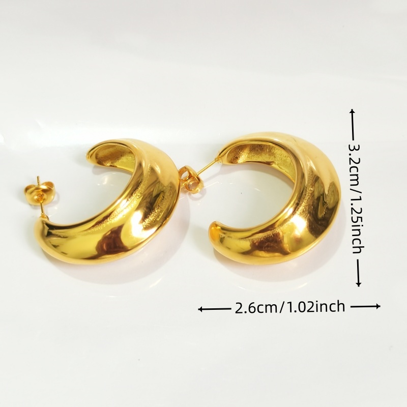 Designer earring Europe and the United States ins stainless steel simple wild earrings geometric irregular earrings earrings jewelry