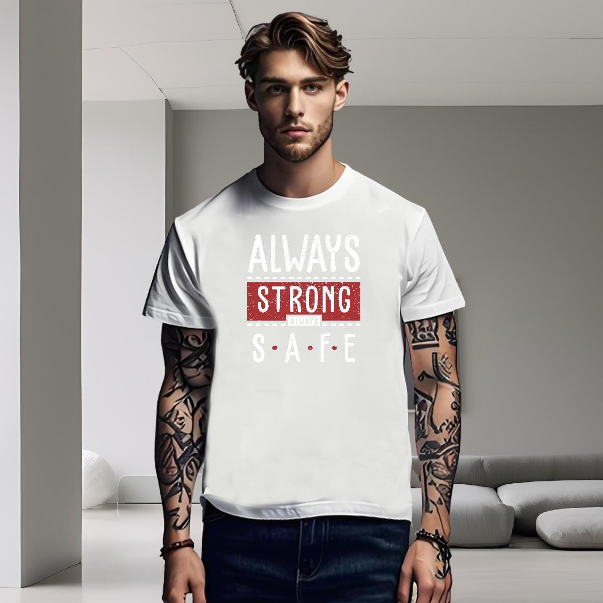Free Shipping T-Shirts for Men 230g Cotton letter Street Casual Custom Print Plus Size O Neck Short Sleeves Men Clothes T-Shirt 2024 New Wear