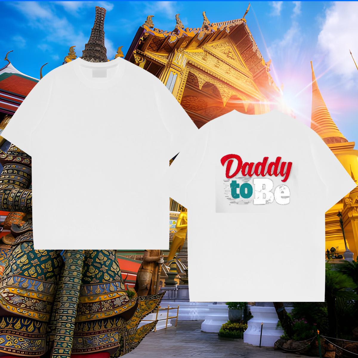 Loose Fit Men T Shirts 230g Cotton letter Street Casual Asian Size Breathable Short Sleeve Tshirt for Man Woman DIY Tops