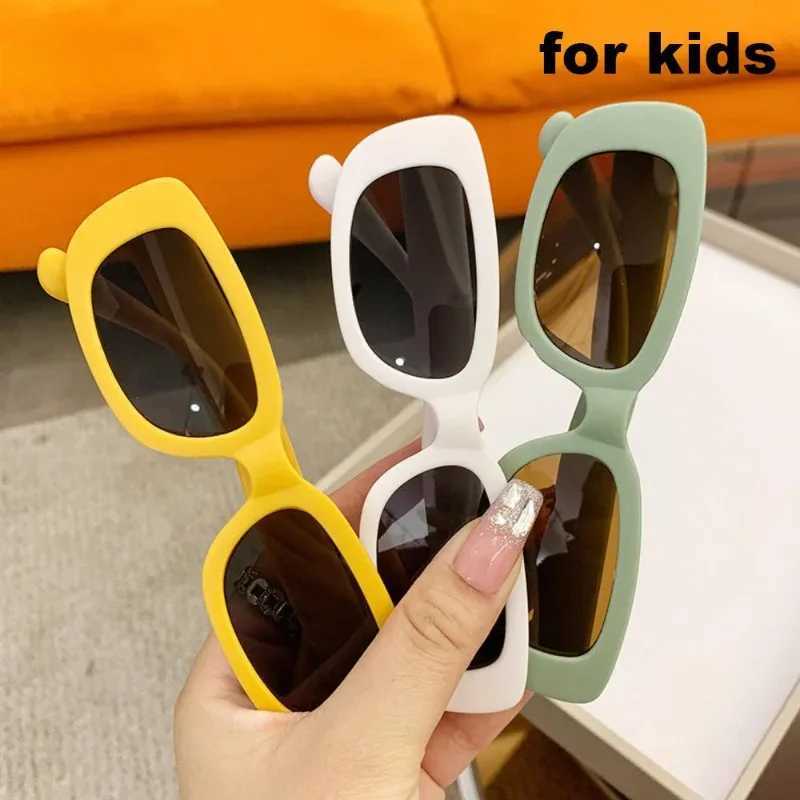 Kids Fashion Small Sunglasses Children Boys Girls Square Eyeglasses Sun Glasses Baby Classic Vintage Eyewear UV400 Y240824 Z260305