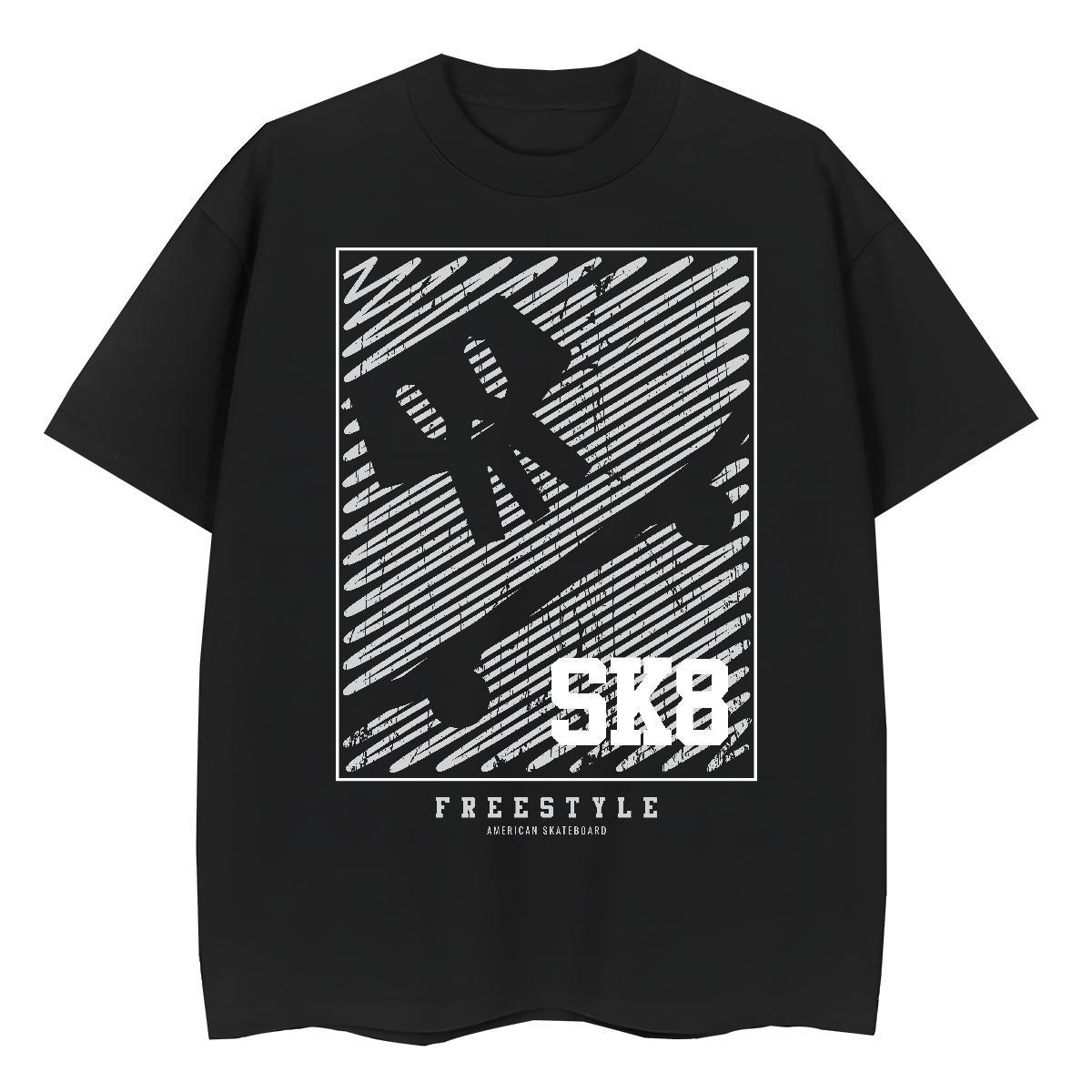 Cool Design T Shirts Men 100% Cotton 230g skull Street Oversized 3XL 4XL Crew Neck Breathable Mens Tshirts Designer Clothings