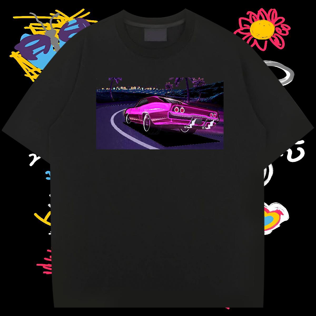 TOP Quality Men T Shirts 230g 100% Cotton car Street Casual Custom Print Oversized Breathable Crew Neck Men Tees Customized Wear
