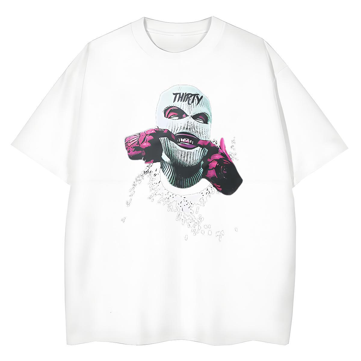 Wholesale T shirt 100% Cotton 230g portrait Hip Hop Street Custom Cartoon Crew Neck Breathable Couples T Shirts 2024 Summer Tops Tees