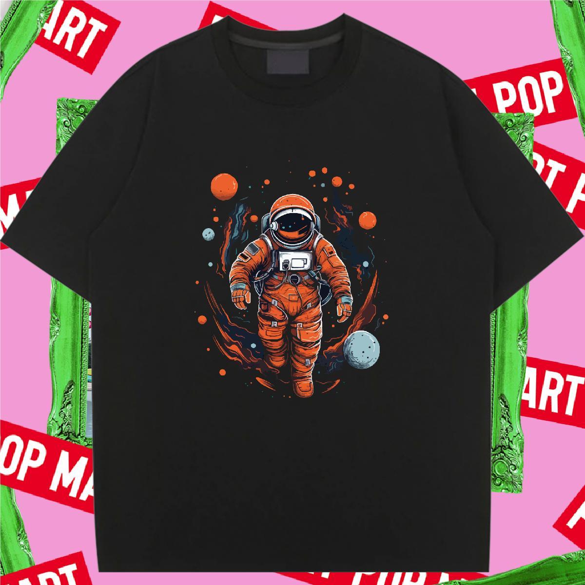Wholesale Tshirt for Man Woman 230g Cotton universe High Street Hip Hop T Shirt For Woman Breathable Crew Neck Cartoon Print Tshirts