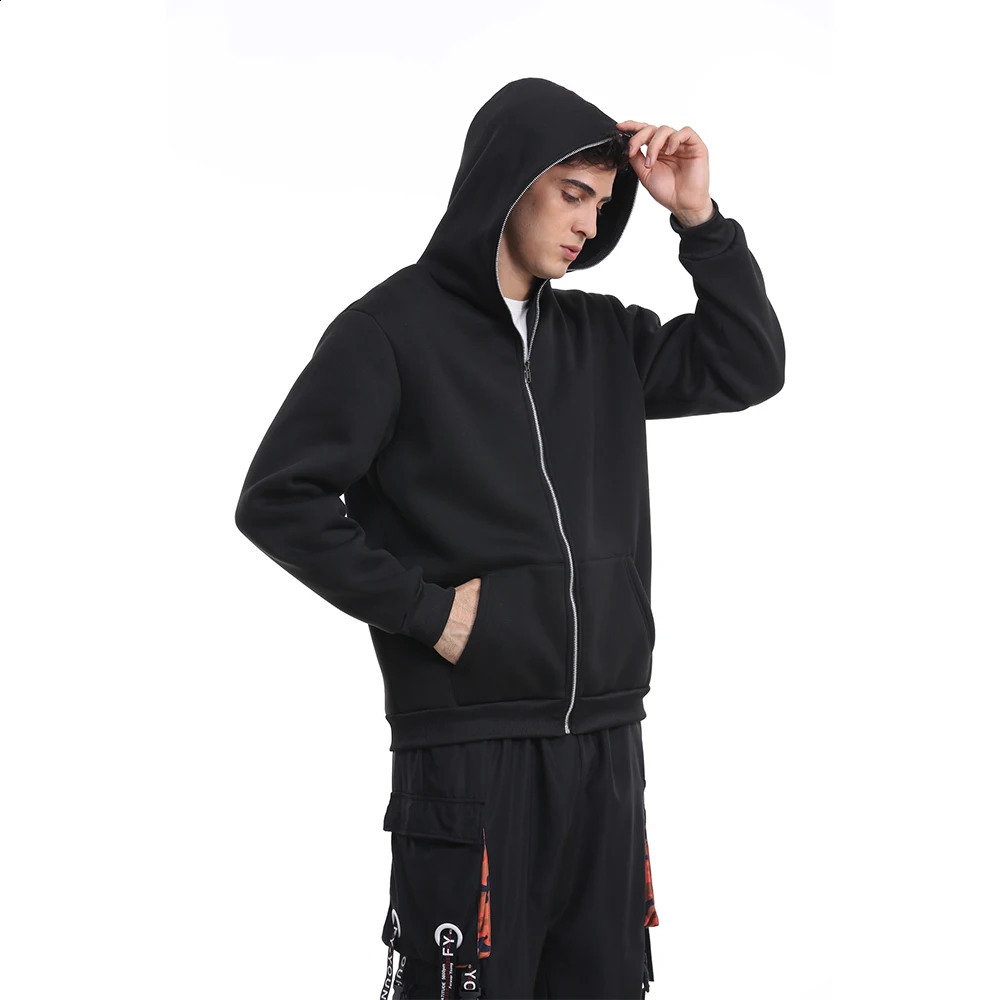 Y2k Full Zip Jackets Mens Fashion Zipper Hoodies Women Casual Sweatshirts Hip Hop Streetwear Spring Cardigan Harajuku Coat 240823