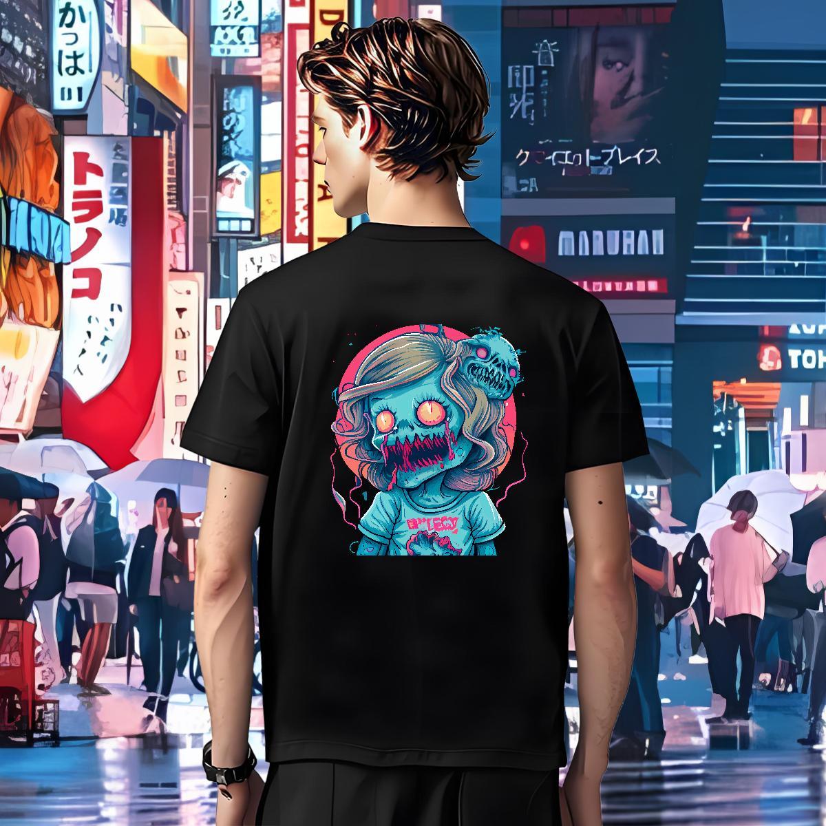 Loose Fit T Shirt For Man 230g 100% Cotton skull Street wear Hip Hop DIY Breathable Soft Tshirts Designer Clothings