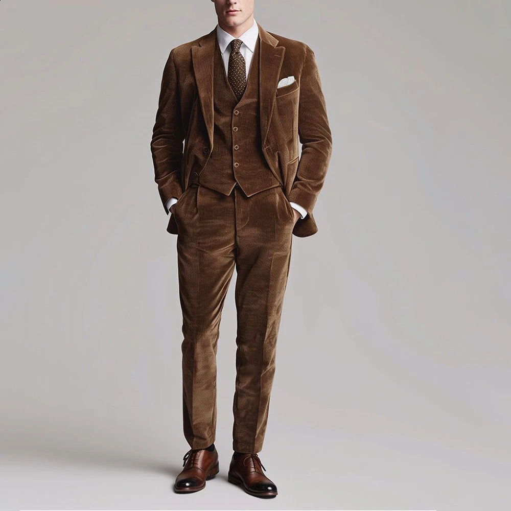 Mens Corduroy Set y Full Elegant Formal 240824