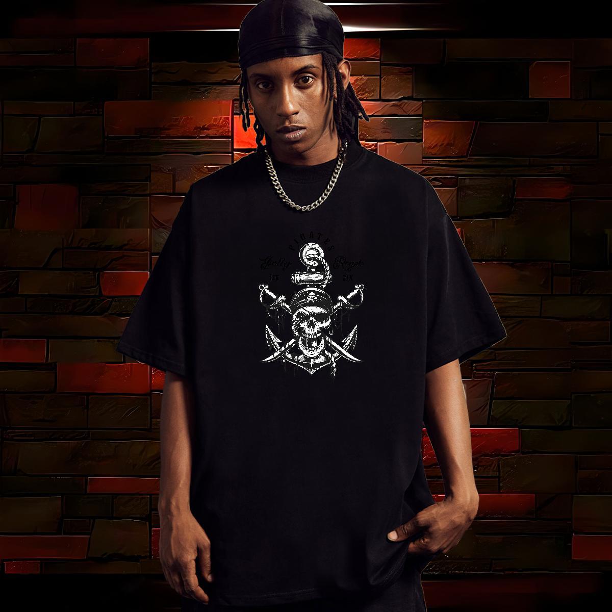 Brand T Shirts Men 230g 100% Cotton skull Daily Wear Oversized 3XL 4XL Breathable Men Tops Tees 2024 Designer Top Tees