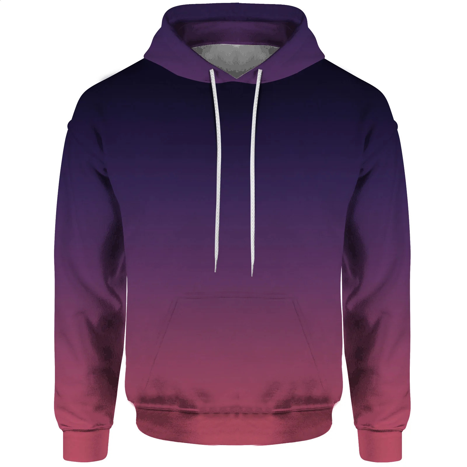 Comfortable Mens Hooded Sweatshirt 3D Digital Printing Hoodies and Sweatshirts for Couples Classic Solid Color Style 240823