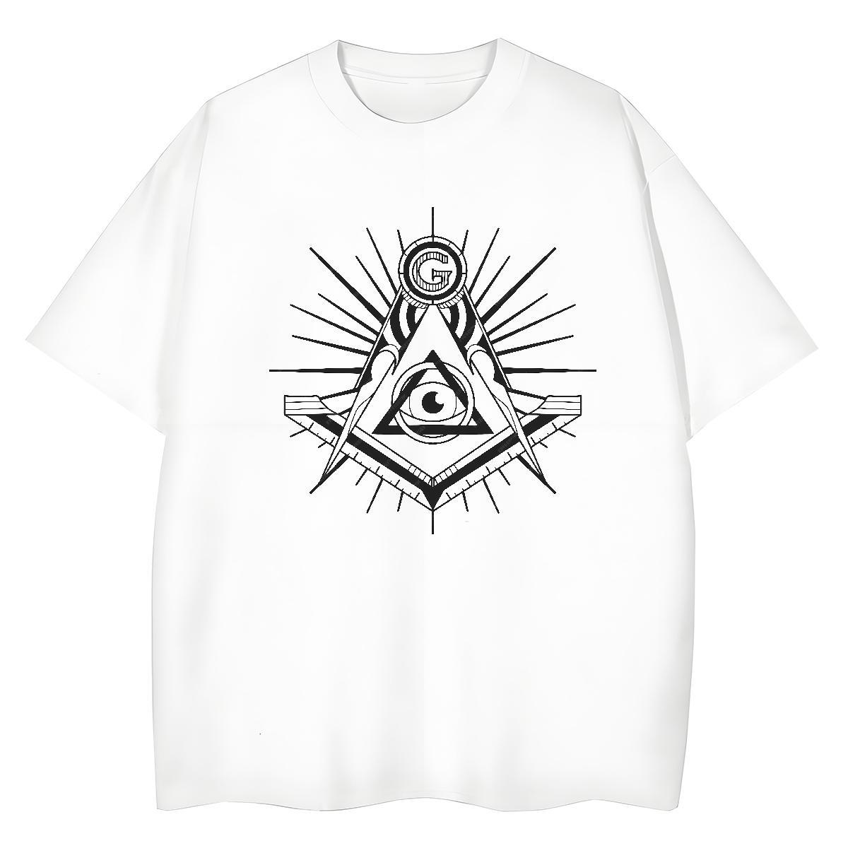Brand T Shirts Men 230g Pure Cotton eye of the devil Casual Beach Plus Size Custom Breathable Couples T Shirts Designer Top Tees