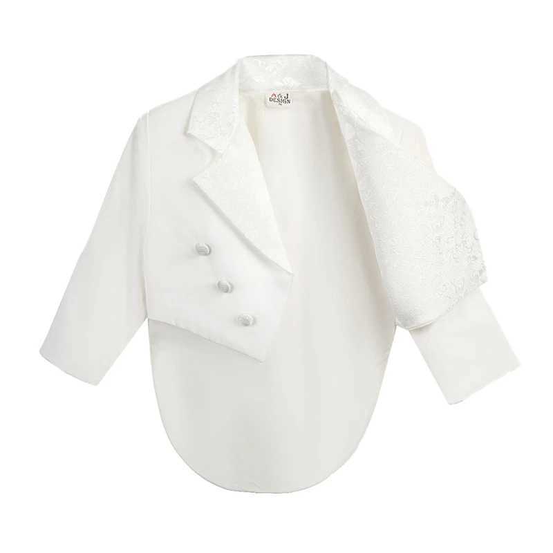 Formal Baby Boy Set Baptist Dress Baby Classic Dress Preschool Wedding Formal Party Dress White Long Sleeve Dress W240823