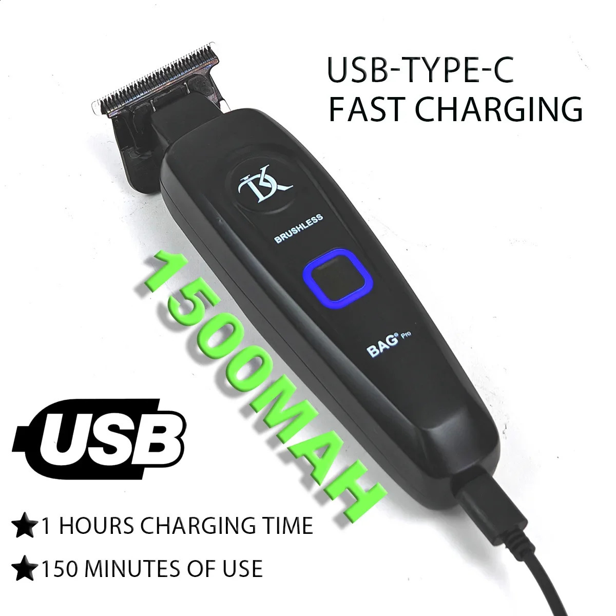 DK078 Full Metal Professional Hair Salon Electric Trimmer 7200RPM Brushless Motor Haircut Machine Finish Detail Clipper 240813