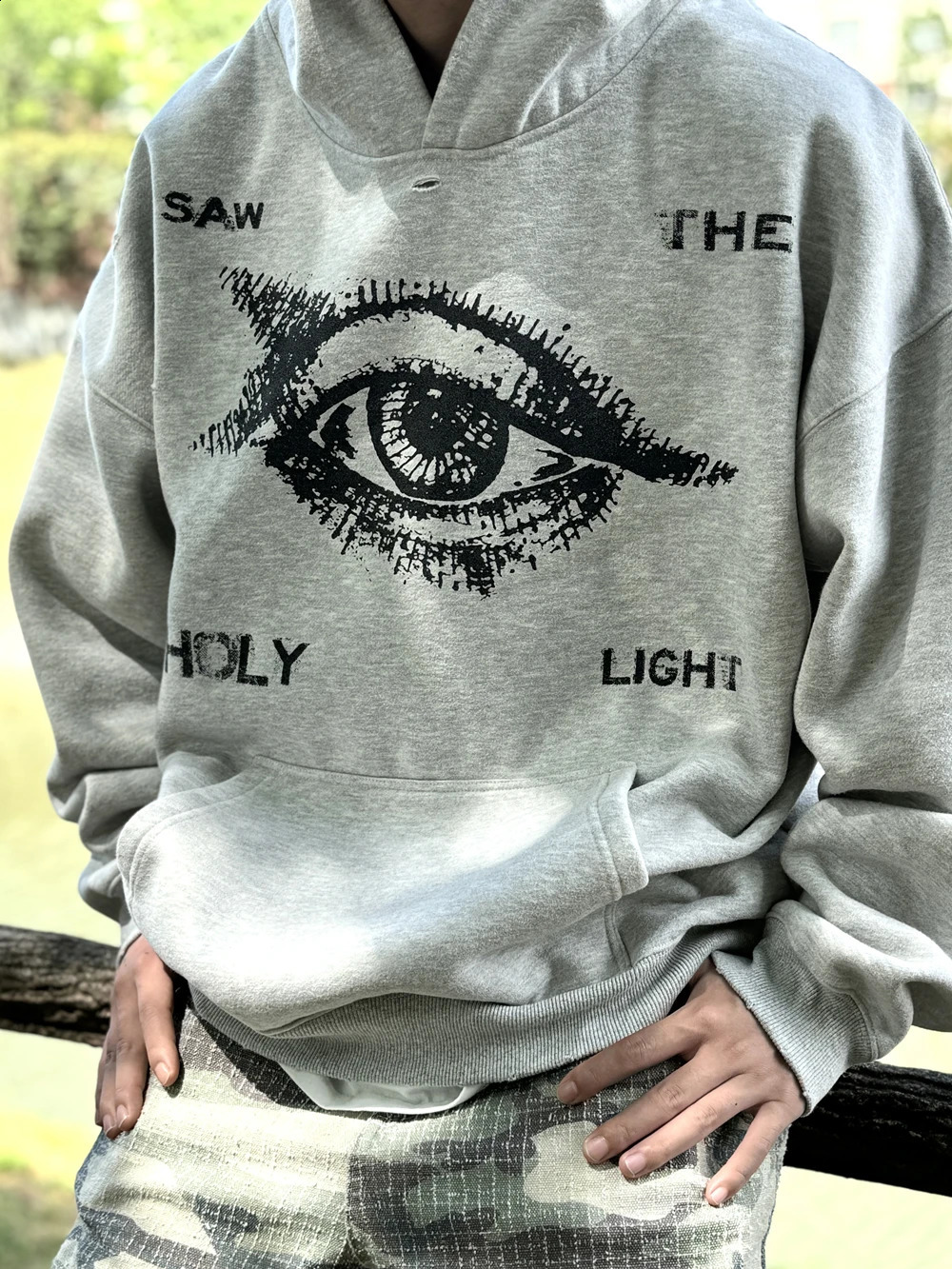 Yao888 Retro Hoodie Mens Top 100% Cotton Wool Simple Graphic Printed Niche Extra Large Floral Sportswear 240823