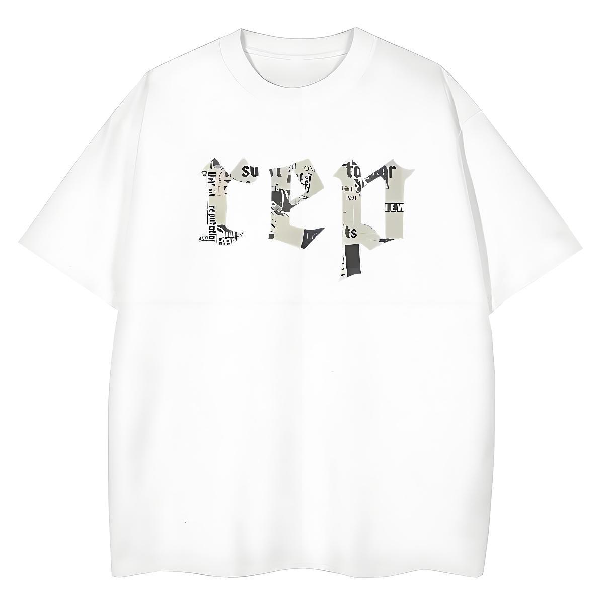 Wholesale Mens T Shirts 230g 100% Cotton letter Sport Anime Print Breathable Short Sleeve Mens Tshirts Fashion Design Polos