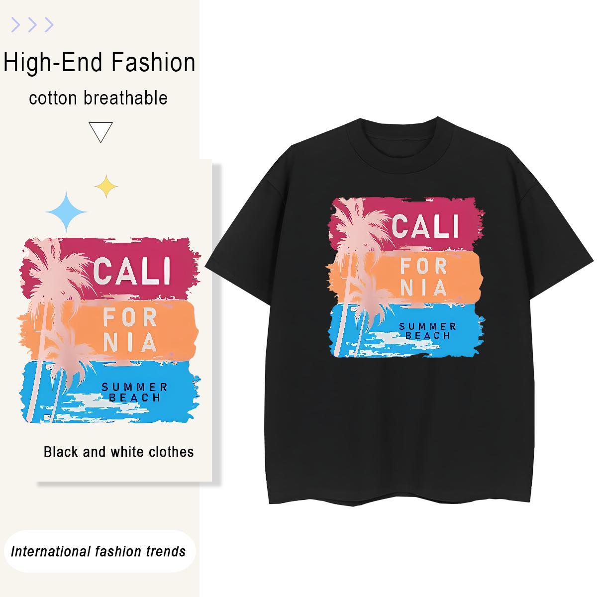 Fashion Tshirt for Man Woman tree Anime Printing Street 230g 100% Cotton Clothes Breathable Crew Neck Loose Fit T-Shirts Cartoon Print