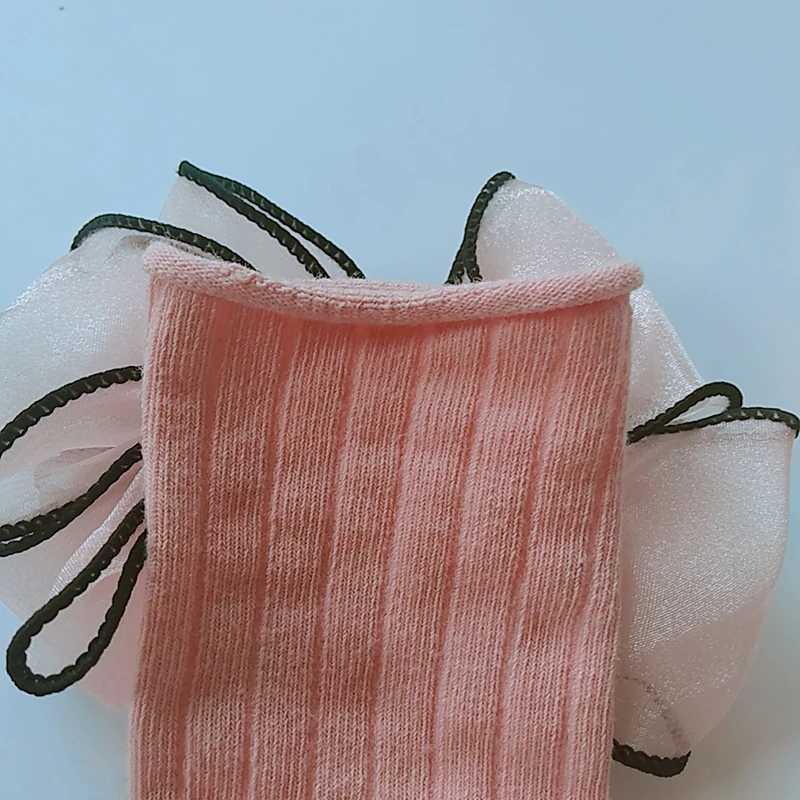 Fashion Children Socks Big Bows Toddler Girls Sock Knee High Cotton Baby Long Socks For Kids Candy Color Infant Sock CL240824