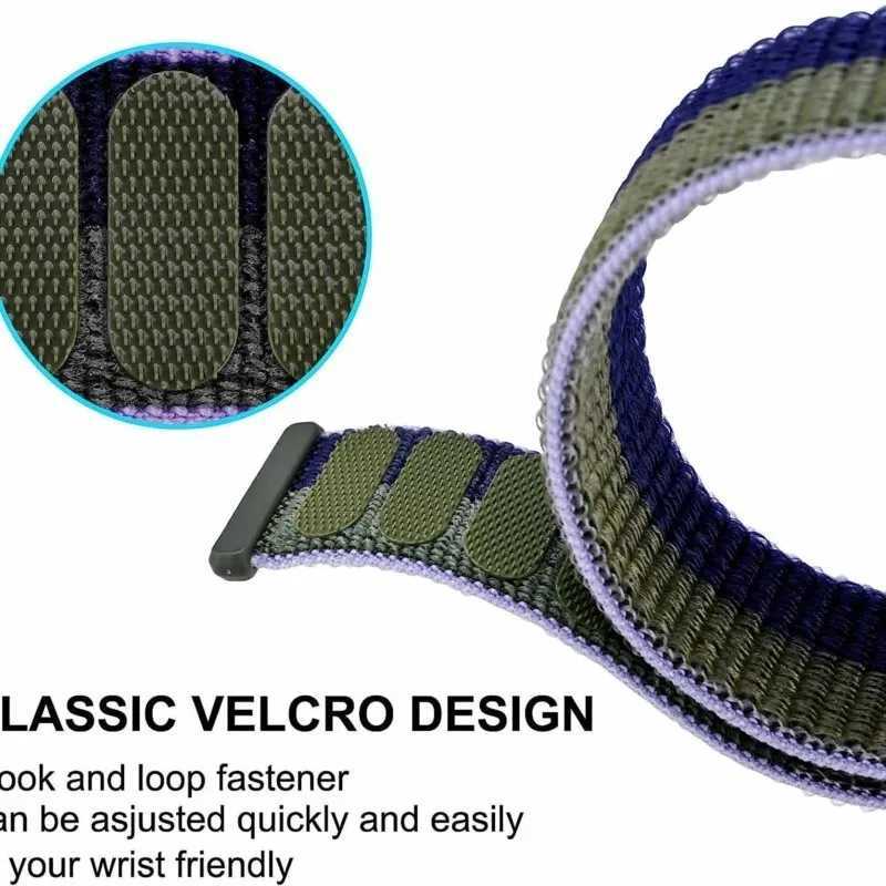 18MM Nylon Loop Band For Mi Smart Watch Straps Women Wristband Sports Bracelet For Garmin Vivoactive 4S/Venu 2s Correa Z240824