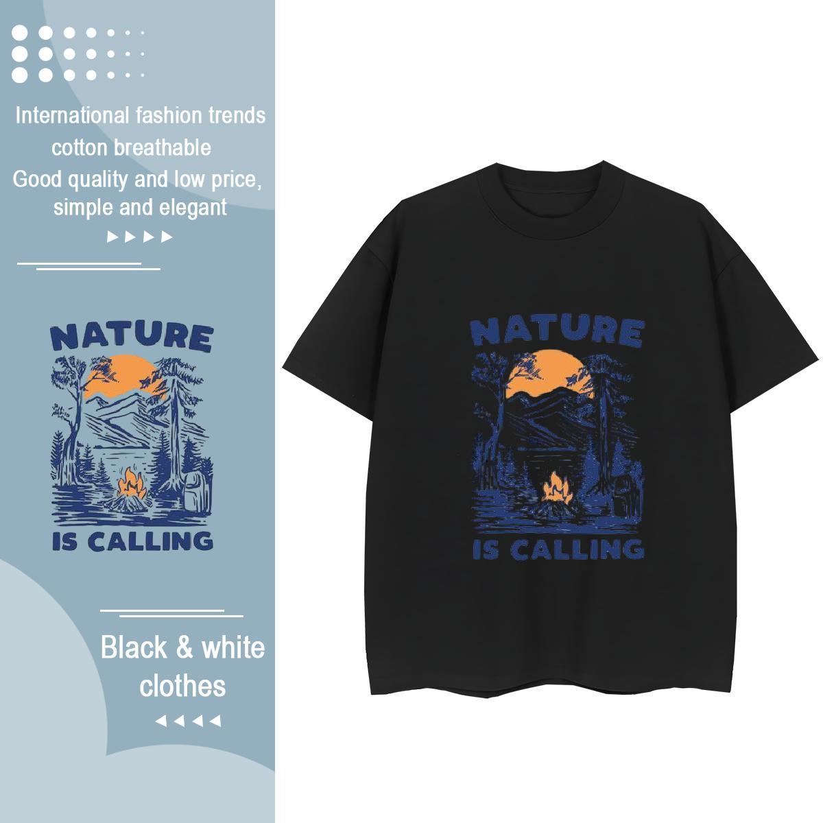 Free Shipping Women Tshirts 230g Cotton mountains Hip Hop Street Women T Shirts Breathable Short Sleeve Cartoon Printing L-4XL Clothes