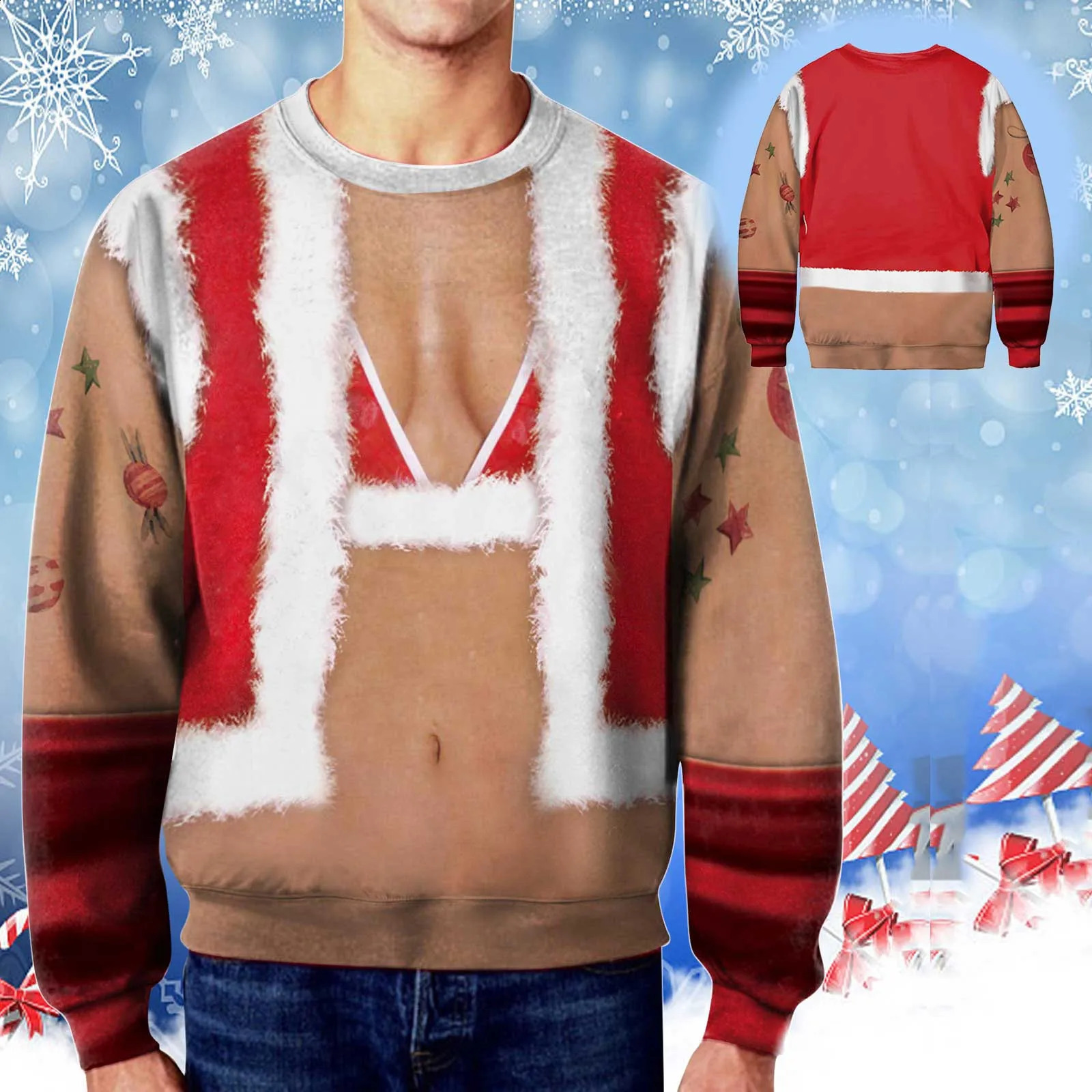 Autumn Winter Sweaters Jumpers Tops Unisex Ugly Christmas Sweater For Men Women 3D Funny Print Pullover Hoodies Sweatshirts 240823