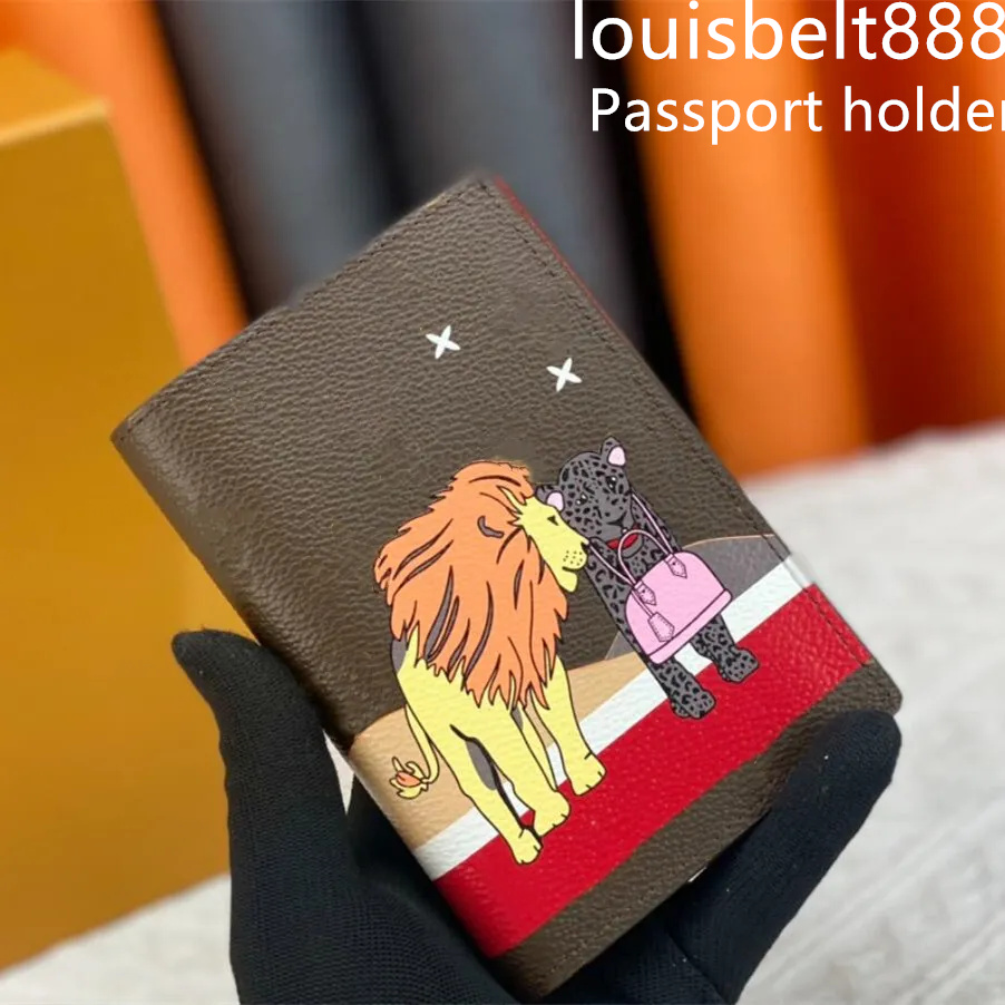 Passport Holder passport cover Designer Wallet Men Women Classic exquisite cartoon purse can store passport Credit card business Wholesale and retail available