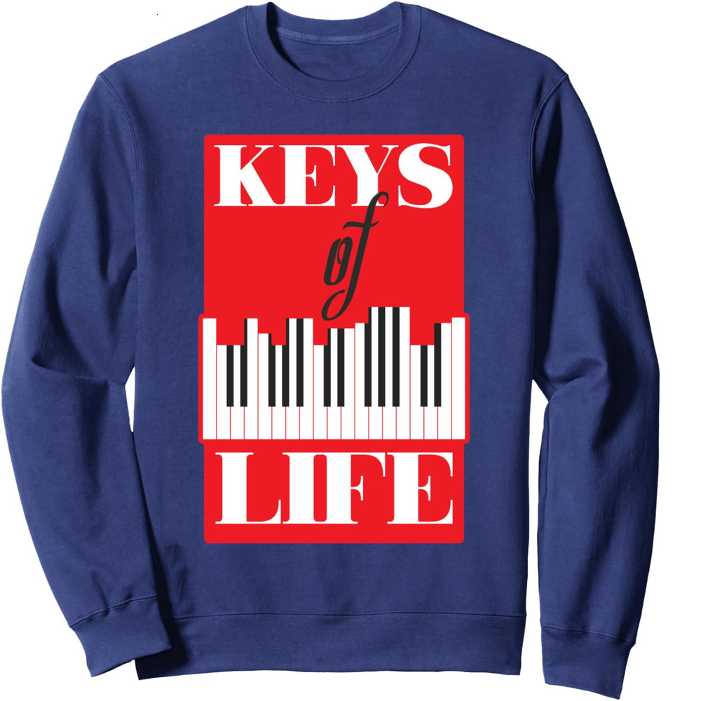Long Sleeve Shirts For Men Sweatshirt Keys Of Life Pianist Birthday Gift Musician Sweatshirt T Shirt Tee Streetwear Casual Tops Clothes Free shipping