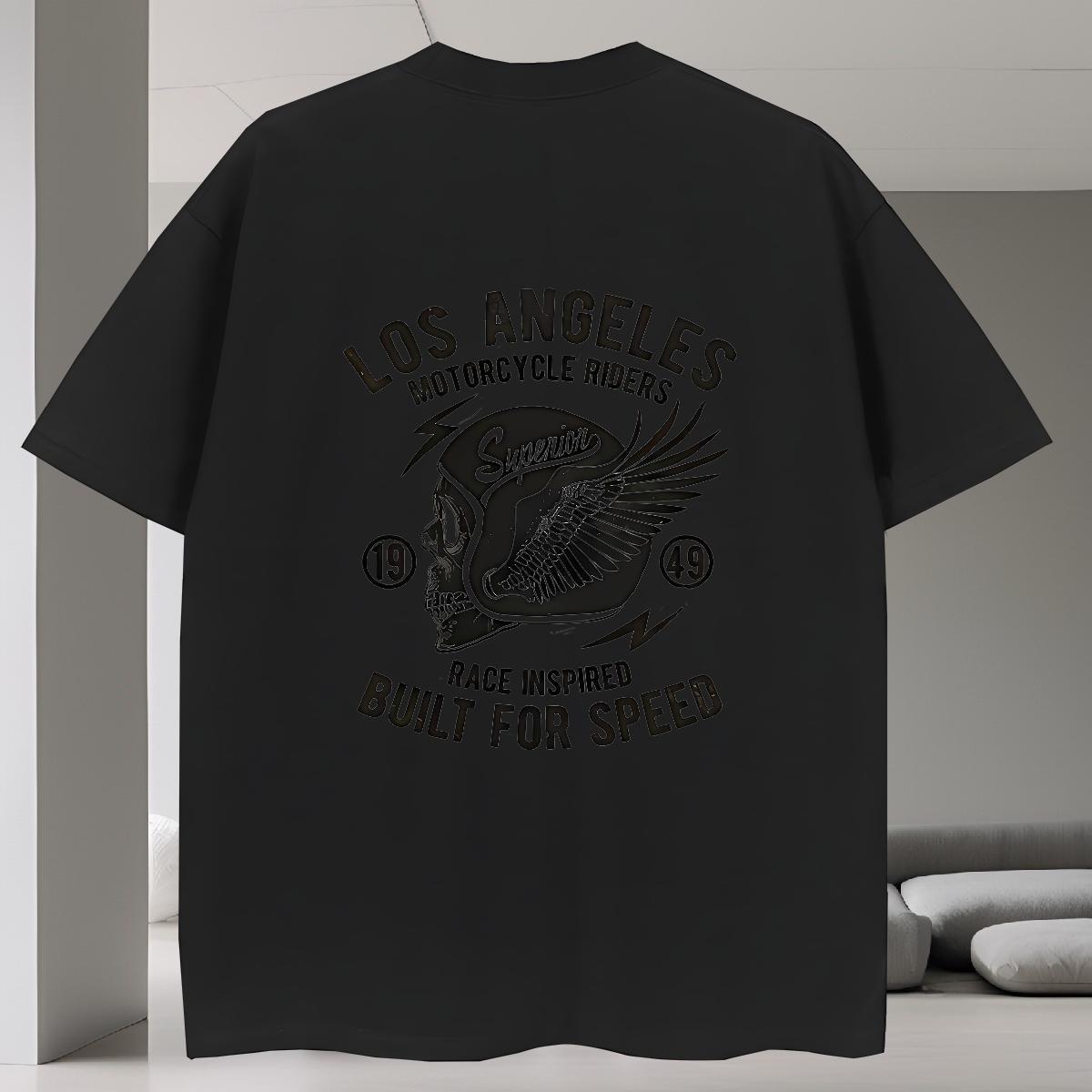 Cool T-Shirts for Men 230g 100% Cotton skull Casual Daily Wear Graphic O Neck Short Sleeves Men Tshirts Stylist Polos